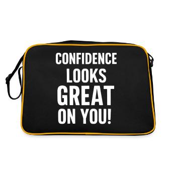 Self-confidence suits you very well - Retro Bag - black/gold - Back