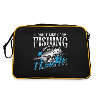 Carp Fishing I Don't Like Carp Loves Fish Hunting - Retro Bag - black/gold - Back