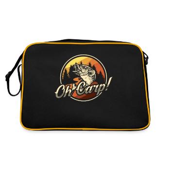 Carp Fishing Oh Carp Loves Sport Fishing Fishermen - Retro Bag - black/gold - Back