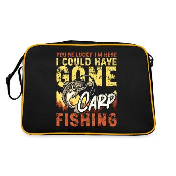 Carp Fishing You're Lucky I'm Here Sport Fishing - Retro Bag - black/gold - Back