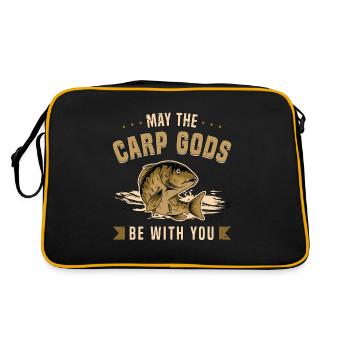Carp Fishing May The Carp Gods Be With Fishing Rod - Retro Bag - black/gold - Back