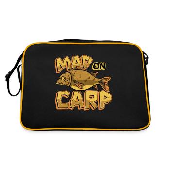 Carp Fishing Mad On Carp Fish Hunting Fisherman - Retro Bag - black/gold - Back