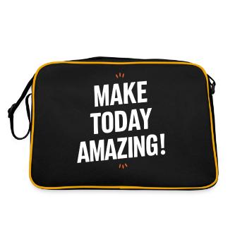 Faites preuve d’une pensée incroyablement positive aujourd’hui - Sac Retro - noir/or - Dos