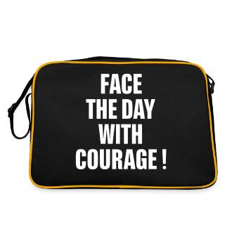 Commencez la journée avec courage - Sac Retro - noir/or - Dos