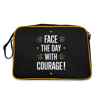 Commencez la journée avec courage - Sac Retro - noir/or - Dos