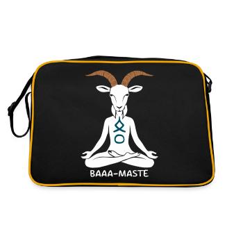 Relaxed Goat Baaa-Mast Yoga Pose - Retro Bag - black/gold - Back