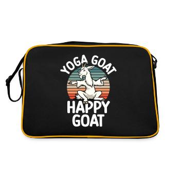 Goat yoga meditation, yoga class, yoga - Retro Bag - black/gold - Back
