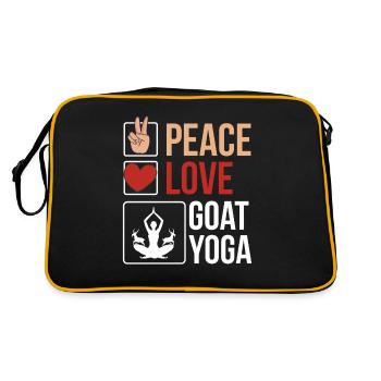 Goat yoga meditation, yoga class, yoga - Retro Bag - black/gold - Back