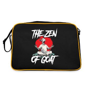 Goat yoga meditation, yoga class, yoga - Retro Bag - black/gold - Back