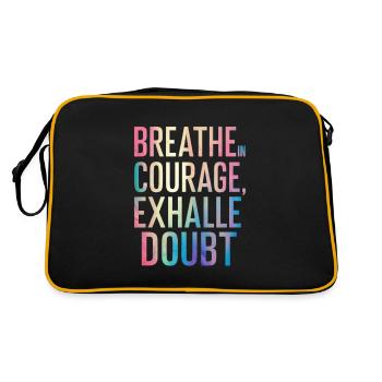 Respirez le courage du doute - Sac Retro - noir/or - Dos