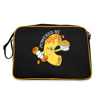 Mac & Cheese Angetrieben von - Retro Tasche - Schwarz/Gold - Hinten