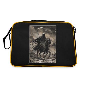 Tod Tarot - Retro Tasche - Schwarz/Gold - Hinten