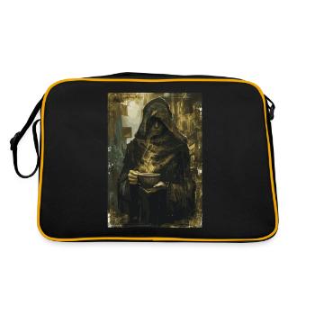 Der Kaffeetrinker Tarot - Retro Tasche - Schwarz/Gold - Hinten