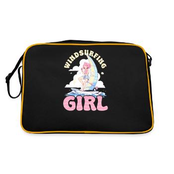 Windsurfen Windsurfen Mädchen - Retro Tasche - Schwarz/Gold - Hinten