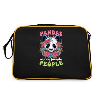 Panda Pandas Are My Favorite People - Retro Bag - black/gold - Back