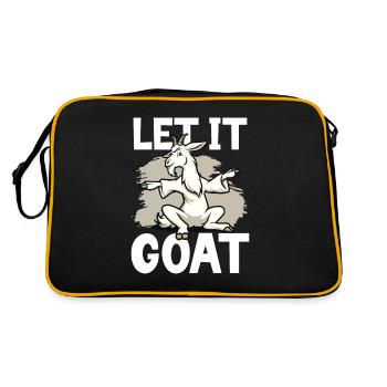 Goat yoga meditation, yoga class, yoga - Retro Bag - black/gold - Back