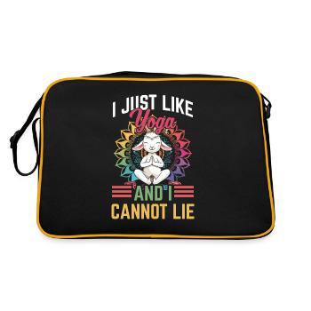 Goat yoga meditation, yoga class, yoga - Retro Bag - black/gold - Back