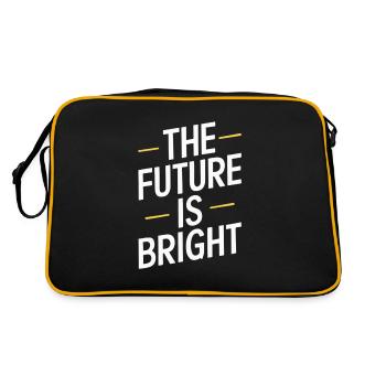 The Future Is Bright Motivational Message - Retro Bag - black/gold - Back