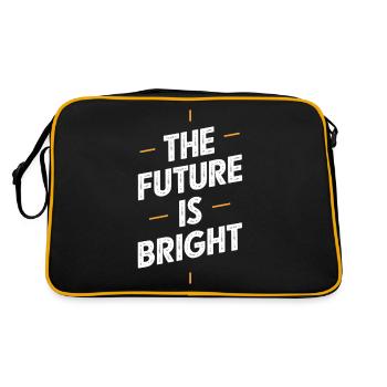 The future is a bright motif - Retro Bag - black/gold - Back