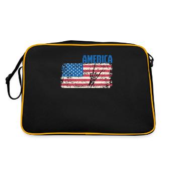USA America Rock Music - Retro Bag - black/gold - Back