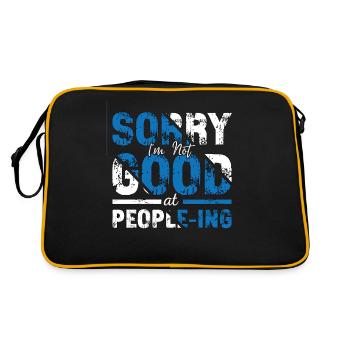 Introverti Désolé Je ne suis pas bon Introverti Timide - Sac Retro - noir/or - Dos