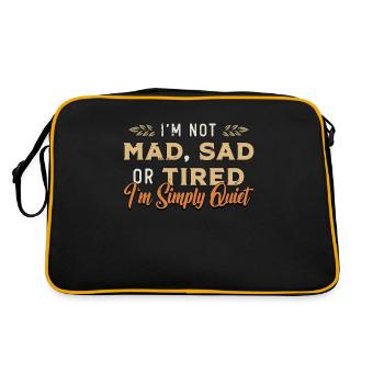 Introverti Je ne suis pas fou Triste ou fatigué Je suis introverti - Sac Retro - noir/or - Dos