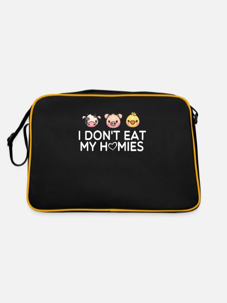 Farmers Chicken Cow Tractor Farm Life - Retro Bag - black/gold - Back