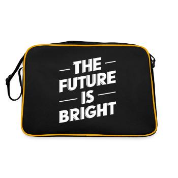 The future is bright Motivation - Retro Bag - black/gold - Back