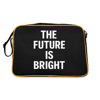 The Future Is Bright Motivational Message - Retro Bag - black/gold - Back