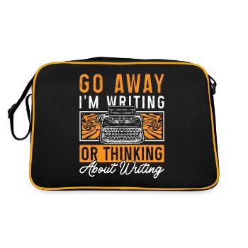 Writing Go Away I'm Writing Or Thinking Novelist - Retro Bag - black/gold - Back