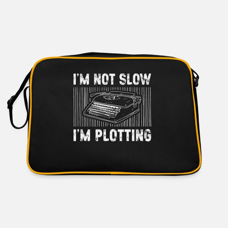 Writing I'm Not Slow I'm Plotting Content Writer Retro Tasche