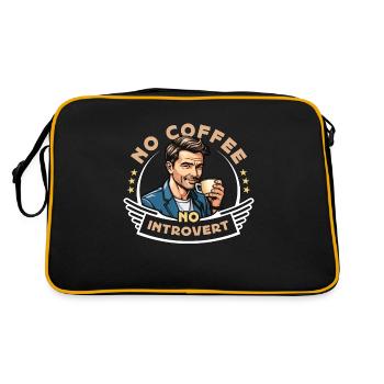 Introverti Pas de café Pas d’introversion Amateur de café - Sac Retro - noir/or - Dos