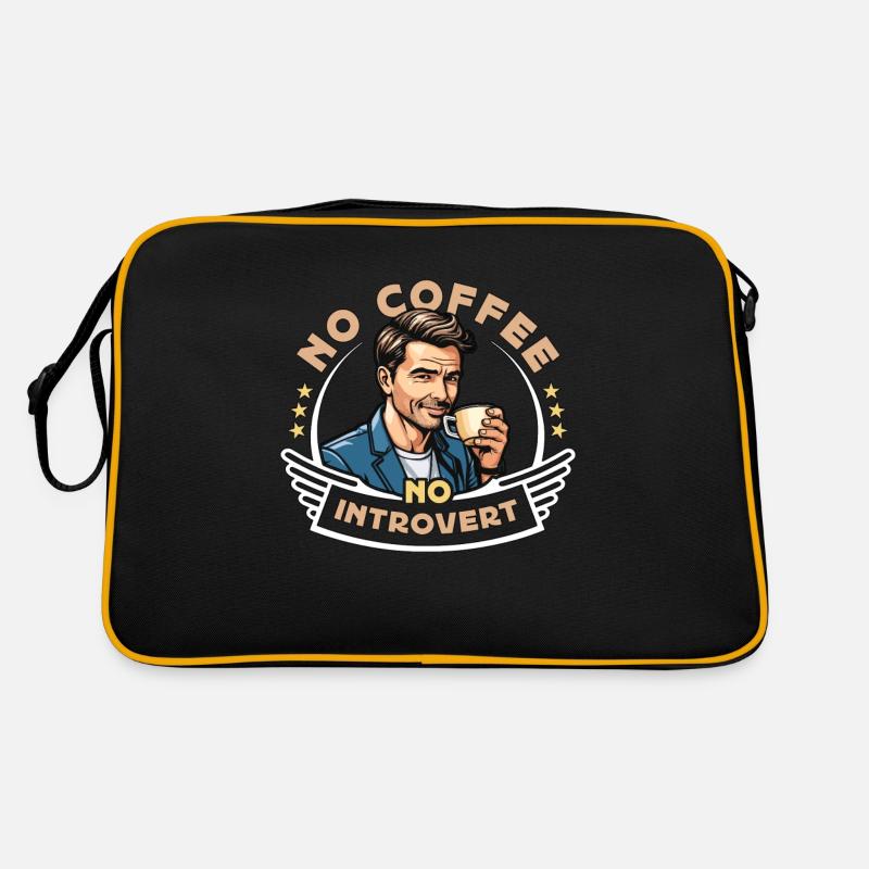 Introvert No Coffee No Introversion Coffee Lover Retro Tasche