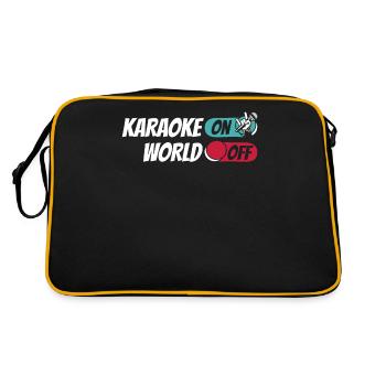 Karaoke Karaoke On World Off - Retro Tasche - Schwarz/Gold - Hinten