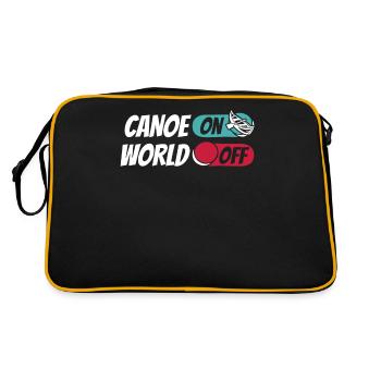 Kanu Kanute Canoe On World Off - Retro Tasche - Schwarz/Gold - Hinten