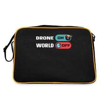 Drone Quadcopter Drone On World Off - Retro Bag - black/gold - Back