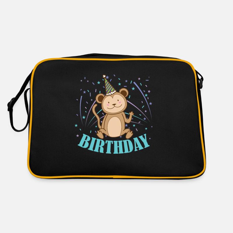 Birthday Affe Kind Kindergeburtstag Retro Tasche