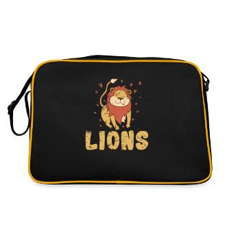 Lions en Afrique Lion - Sac Retro - noir/or - Dos
