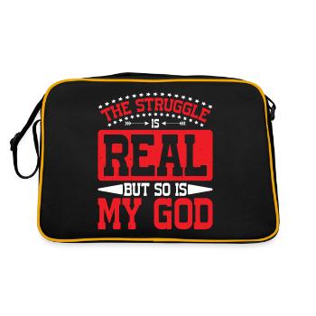 La lutte est réelle, mais mon Dieu l’est aussi 14 - Sac Retro - noir/or - Dos