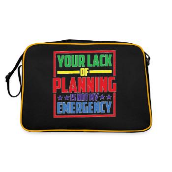 Votre manque de planification n’est pas mon urgence 26 - Sac Retro - noir/or - Dos