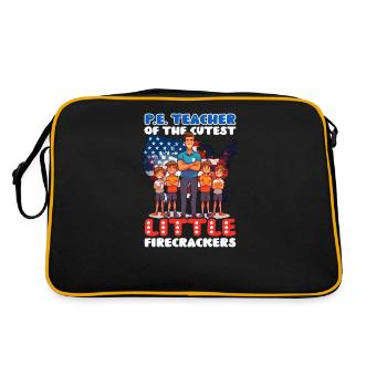 4 juillet Professeur d’éducation physique Pétards les plus mignons - Sac Retro - noir/or - Dos