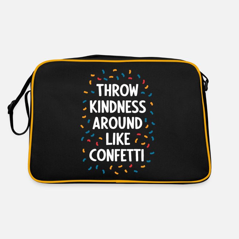 Streue Freundlichkeit Wie Konfetti Retro Tasche