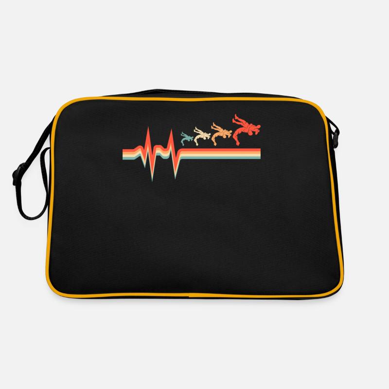 Lutteur Lutteur Ekg Heartbeat Sac Retro