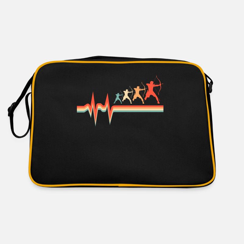 Bogenjagd Bogenjäger Ekg Heartbeat Retro Tasche