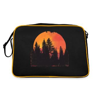 Sunset Forest Silhouette Extérieur Rétro Années 80 Vibe 2 - Sac Retro - noir/or - Dos