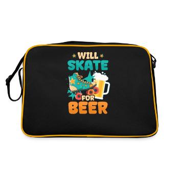 Roller Derby Skate For Beer - Retro Bag - black/gold - Back