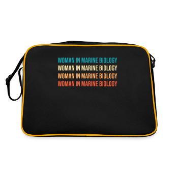 Frauen In Der Meeresbiologie Meeresbiologin - Retro Tasche - Schwarz/Gold - Hinten