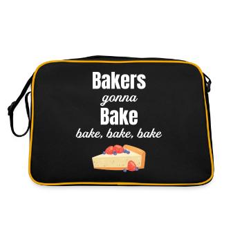 Bakers who bake, bake, bake, bake, - Retro Bag - black/gold - Back