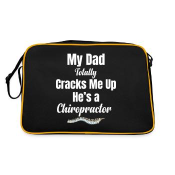 Mein Vater Bringt Mich Völlig Auf Er Ist Ein - Retro Tasche - Schwarz/Gold - Hinten