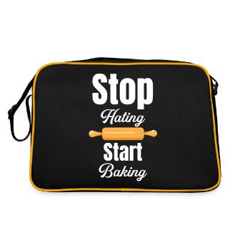 Arrêtez de haïr et commencez - Sac Retro - noir/or - Dos